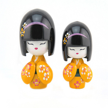 neue Design Holz Japan Schwester Puppe für Geburtstagsgeschenk